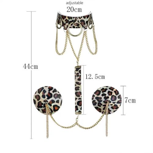 1Pair Women s Chain Leopard Nipple Cover P A Boutique 84786499