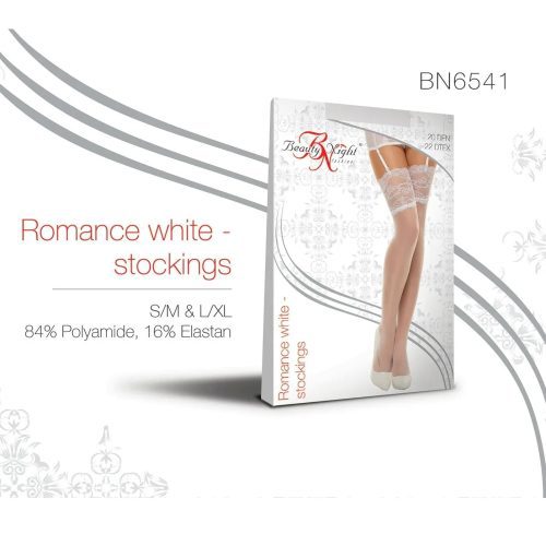 Beauty Night BN6541 Romance Stockings White Beauty Night 85085050