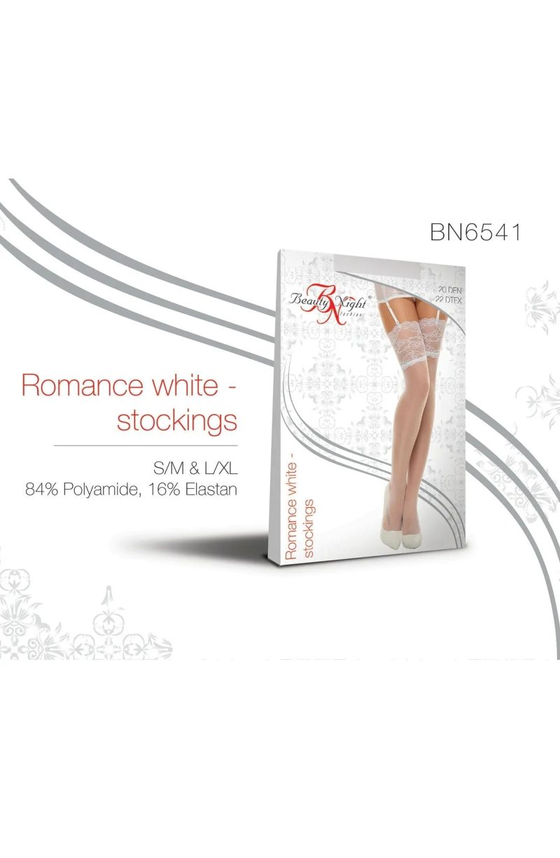 Beauty Night BN6541 Romance Stockings White Beauty Night 85085050