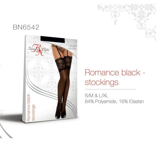 Beauty Night BN6542 Romance Stockings Black Beauty Night 85084246