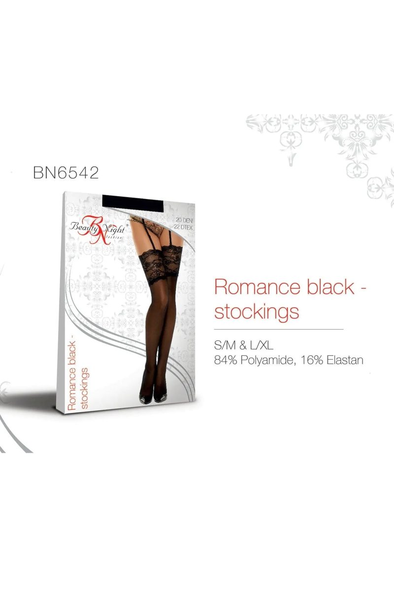 Beauty Night BN6542 Romance Stockings Black Beauty Night 85084246