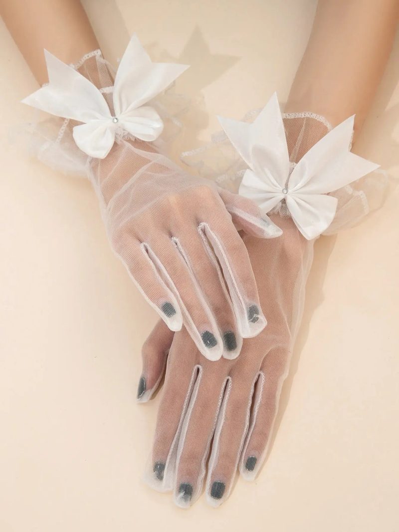 Bow Mesh Gloves P A Boutique 84588430