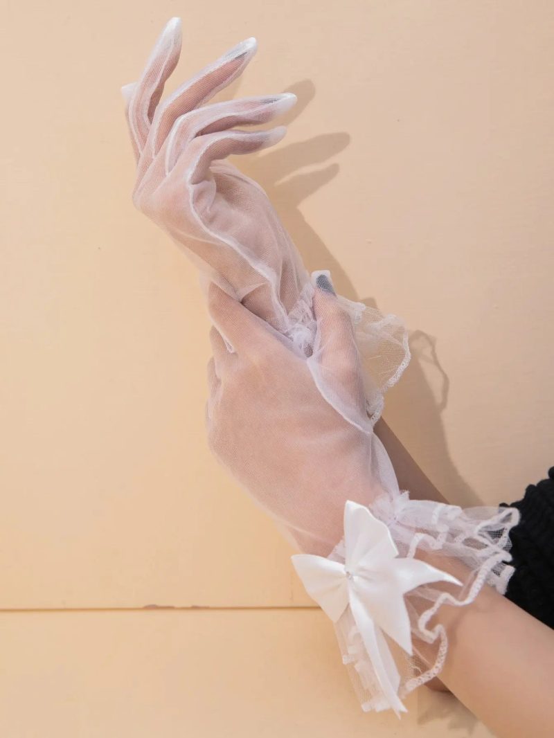 Bow Mesh Gloves P A Boutique 84588723