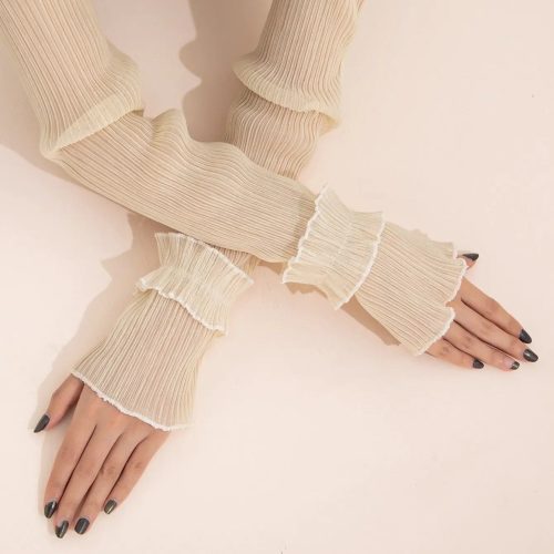 Cream Sleeve Gloves P A Boutique 84589076 1