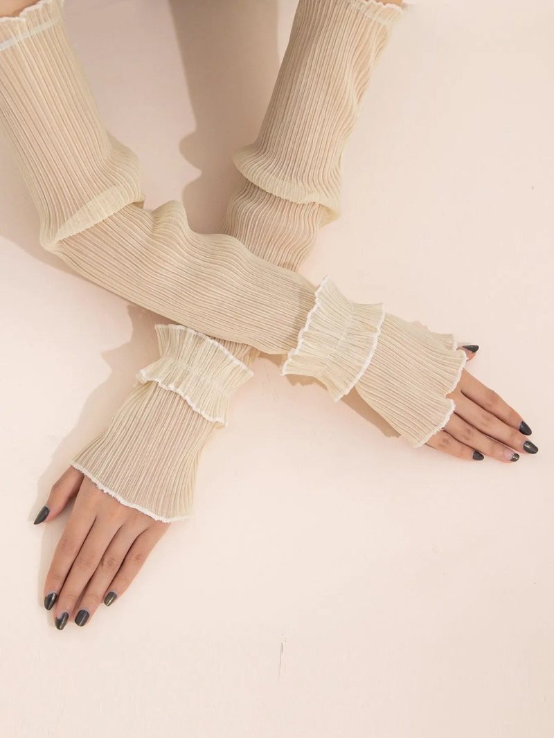 Cream Sleeve Gloves P A Boutique 84589076 1