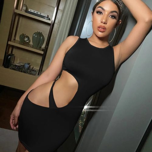 Cut Out Side Bodycon Dress Princess Avenue 84556417 1