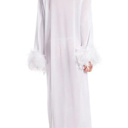 Glamour Robe White with feather trim BeWicked 84542448