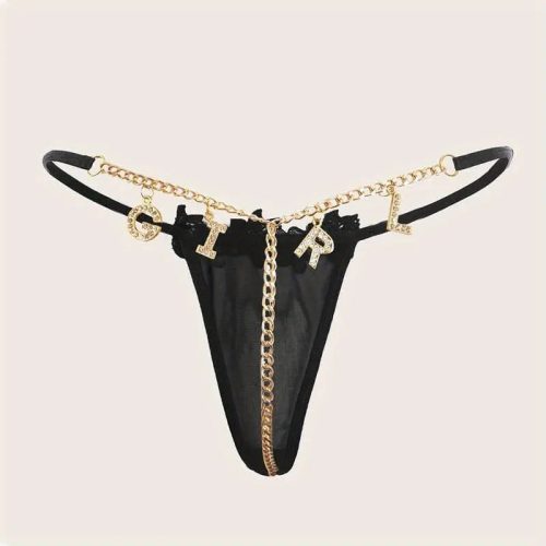 Letter Chain Linked Thong GIRL Princess Avenue 84790684