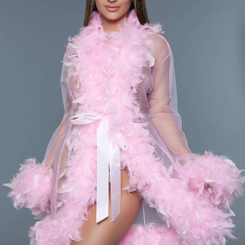 Lux Robe with feather trim BeWicked 84542937