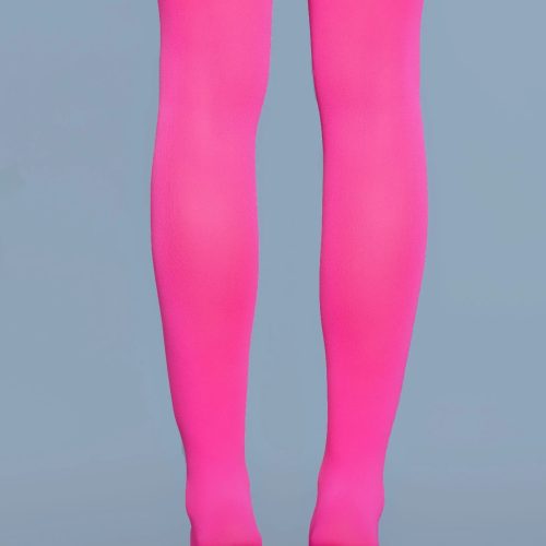 Opaque Nylon Thigh Highs Neon Pink BeWicked 84666012