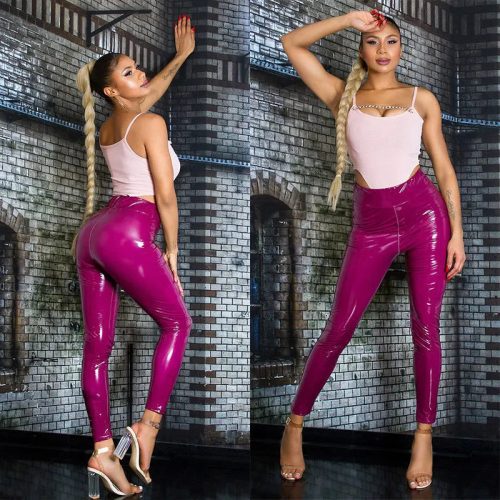 SEXY PAPERBAG LATEXLOOK PANTS BORDEAUX KouCla 84755047