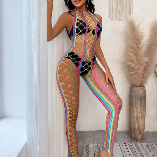 Sexy Rainbow Fishnet Bodystocking Princess Avenue 84780943