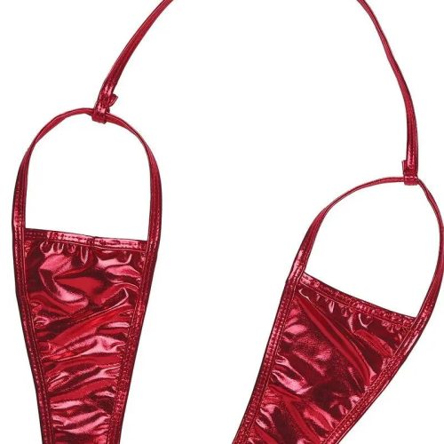 Ultra Sexy Hollow Out Halter Teddy Red Princess Avenue 84782761